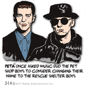 Pet Shop Boys asked by PETA to change their name
