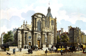 Painting of the Notre Dame Cathedral in Le Havre