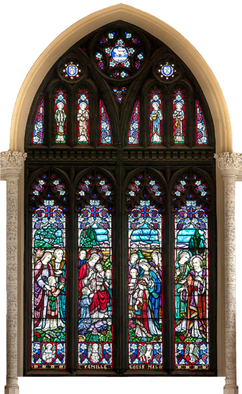 Stained Glass Window at St. Peter & Paul Church - Famille Louis Malo