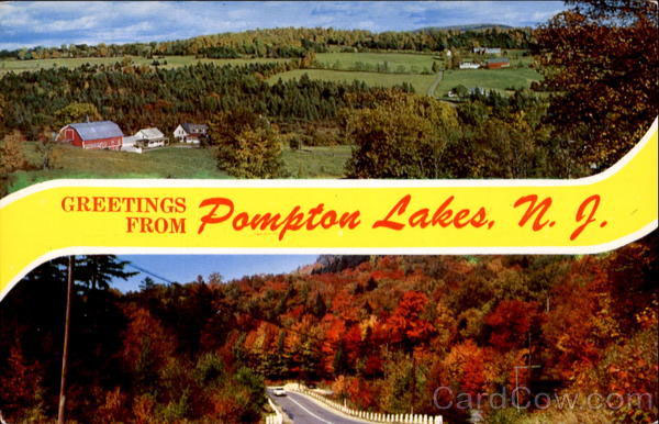 Post Card - Welcome to Pompton Lakes
