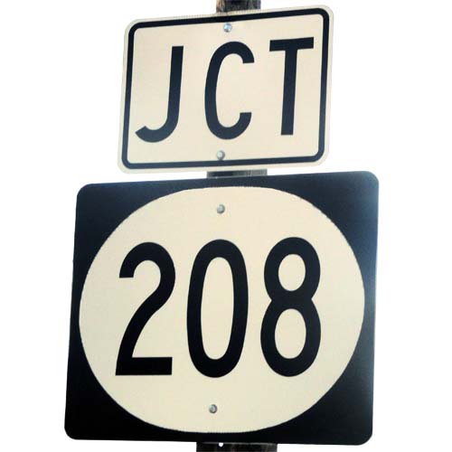 Route 208 Highway Sign